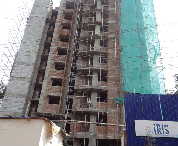 A view of the west side of the building from road