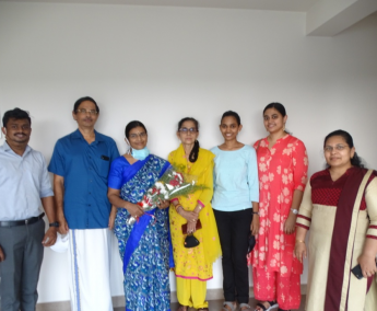 Our team with Dr. Suma Unnikrishnan and family of apartment no. B06 in Crescent Lavender, after handing over