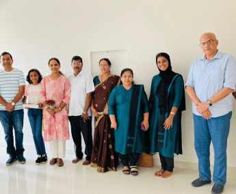 Our team with Mr. Vinay Menon and family of apartment No. B 02 in Triton Crescent ,after handing over